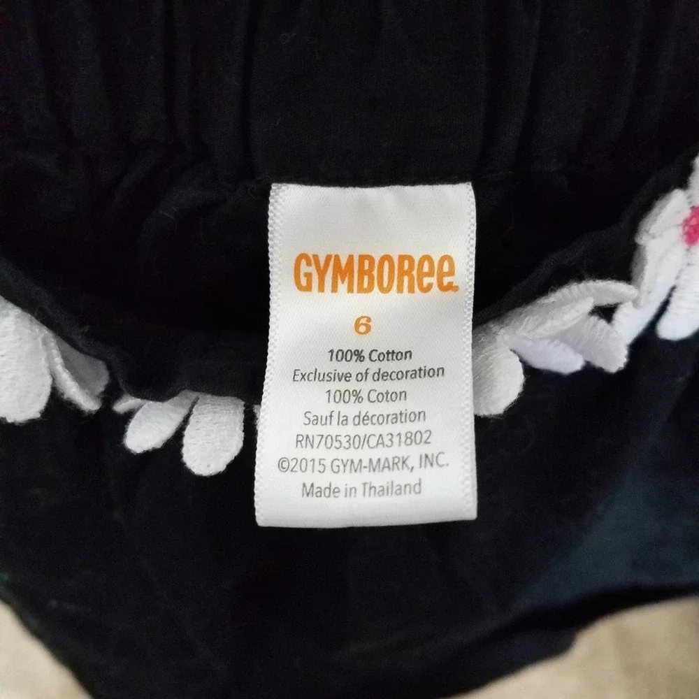 NWOT| GYMBOREE | BLACK SKIRT W/FLORAL WAIST